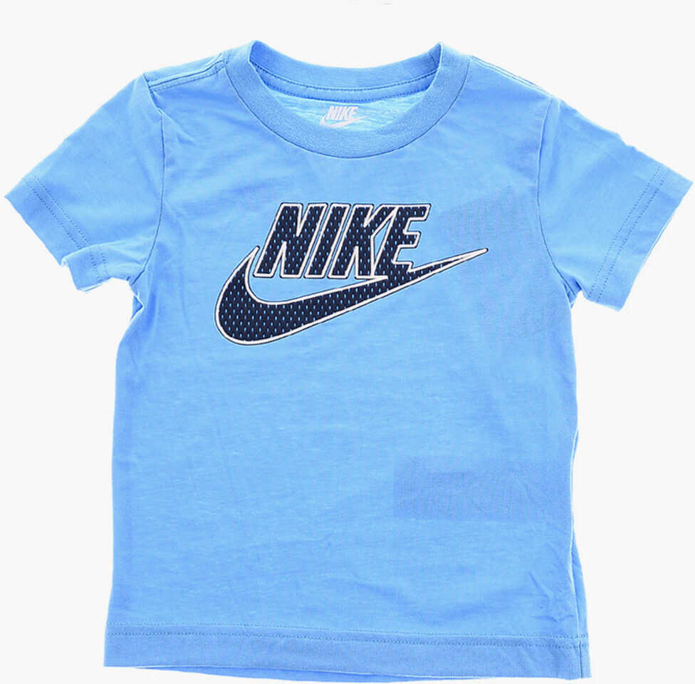Tricouri Nike Crew-Neck T-Shirt And Drawstring Waist Shorts Set Blue Baieti (BM 16473207) 2
