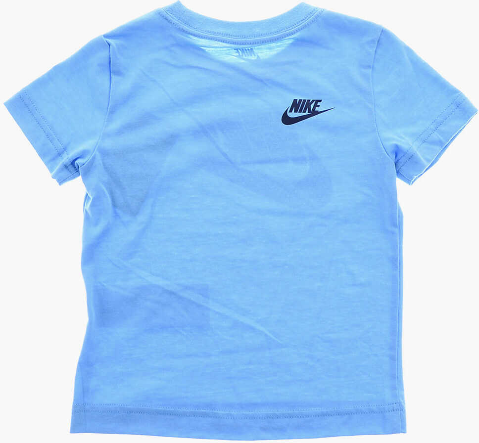 Tricouri Nike Crew-Neck T-Shirt And Drawstring Waist Shorts Set Blue Baieti (BM 16473207) 4