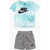 Nike Tie-Dye Effect T-Shirt And Drawstring Waist Shorts Set Multicolor