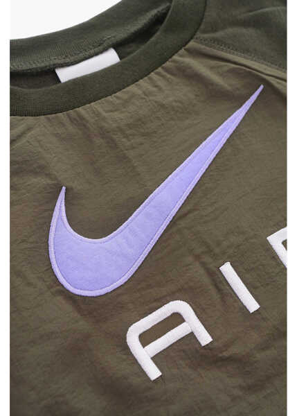 Salopete Nike Air Double-Layered Crew-Neck Sweatshirt And Brushed Cotton J Military Green Baieti (BM 16473213) 3