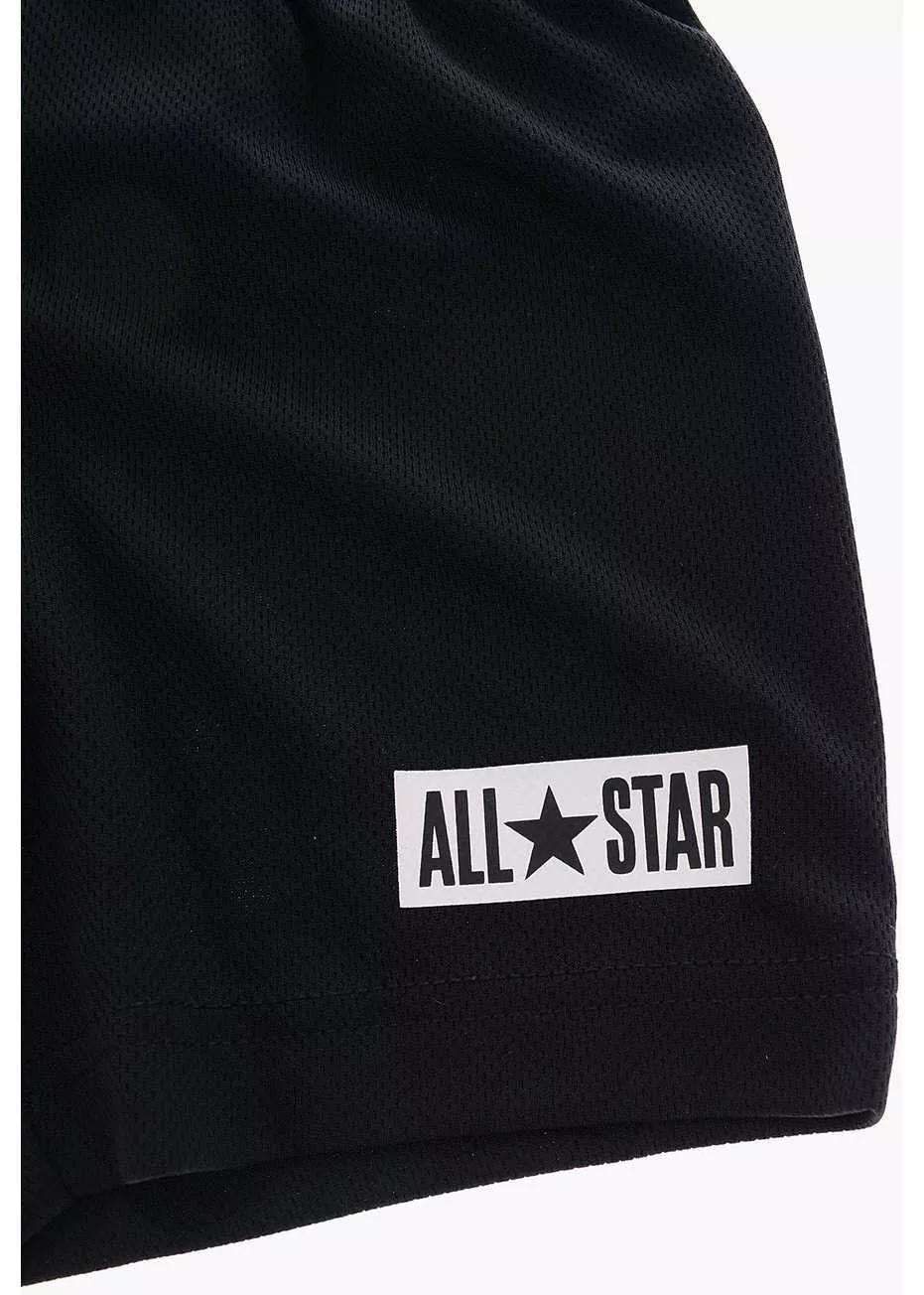 Tricouri Converse All Star Chuck Taylor Mesh Shorts And All-Over Logo T-Shirt Black Baieti (BM 16473237) 3
