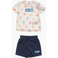Tricouri Converse All Star Chuck Taylor Mesh Shorts And All-Over Logo T-Shirt