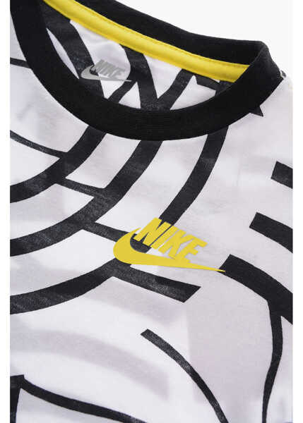 Tricouri Nike Drawstring Waist And Animal Printed T-Shirt Set Black & White Baieti (BM 16473246) 3