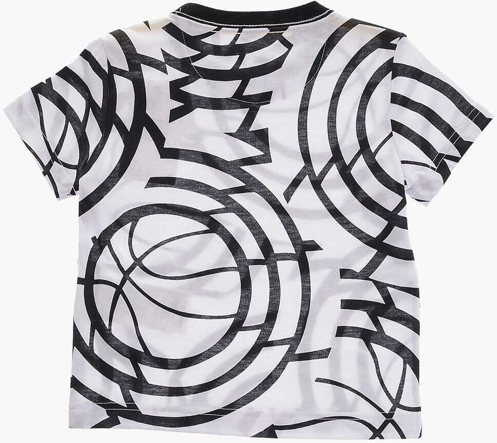 Tricouri Nike Drawstring Waist And Animal Printed T-Shirt Set Black & White Baieti (BM 16473246) 4