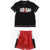 Nike Air Jordan Logo Printed T-Shirt And Shorts Set Black