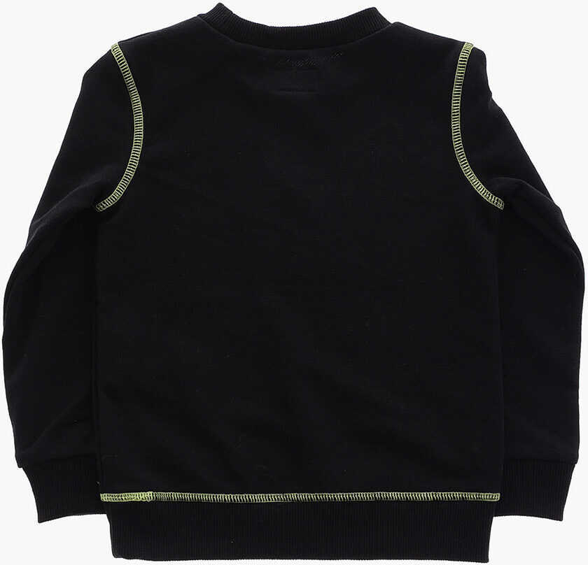 Pantaloni de trening Converse All Star Printed Crew-Neck Sweatshirt And Joggers Set Black Baieti (BM 16473276) 4