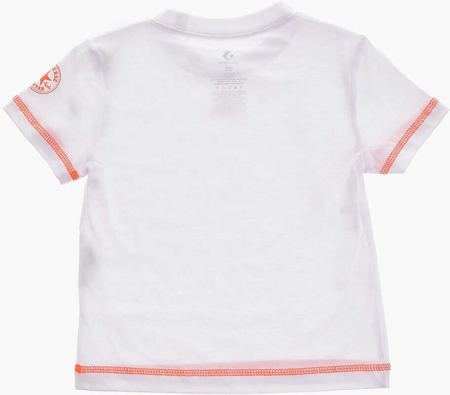 Salopete Converse All Star Chuck Taylor All-Over Printed Shorts And Crew-Neck Black & White Baieti (BM 16473282) 4