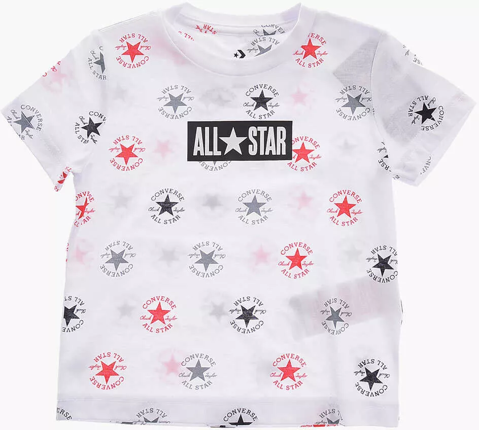 Tricouri Converse All Star Chuck Taylor All-Over Printed Logo T-Shirt And Shor White Baieti (BM 16473294) 2
