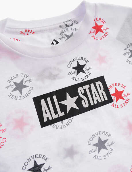 Tricouri Converse All Star Chuck Taylor All-Over Printed Logo T-Shirt And Shor White Baieti (BM 16473294) 3