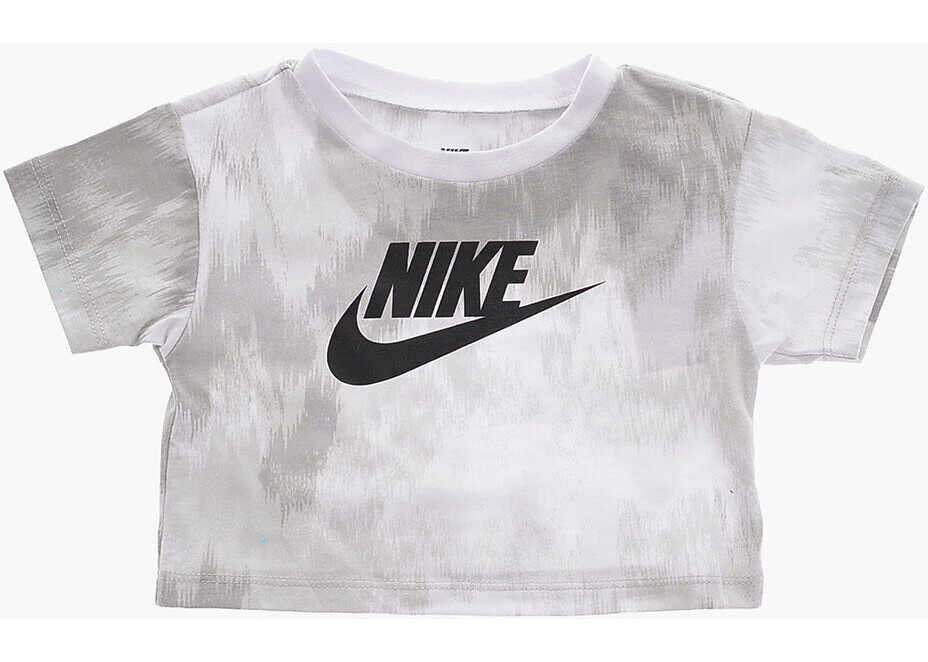 Tricouri Nike Crew-Neck T-Shirt And Biker Shorts Set With Printed Logo Multicolor Baieti (BM 16473309) 2