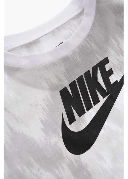 Tricouri Nike Crew-Neck T-Shirt And Biker Shorts Set With Printed Logo Multicolor Baieti (BM 16473309) 3