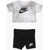 Nike Crew-Neck T-Shirt And Biker Shorts Set With Printed Logo Multicolor