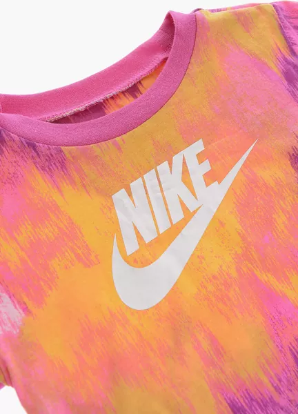 Tricouri Nike Crew-Neck T-Shirt And Shorts Set With Printed Logo Multicolor Baieti (BM 16473312) 3