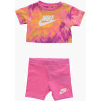 Tricouri Crew-Neck T-Shirt And Shorts Set With Printed Logo Baieti