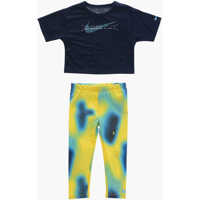 Tricouri Tye-Dye Effect Leggings And Crew-Neck T-Shirt Set Baieti