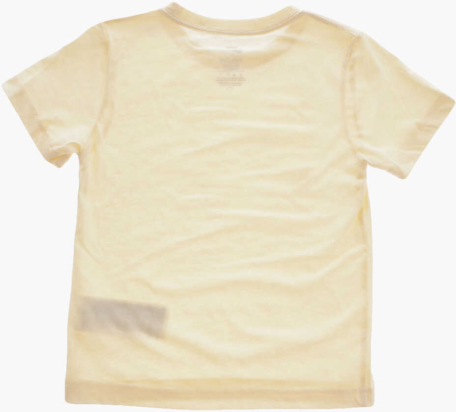 Tricouri Nike Drawstring Waist Shorts And Printed Crew-Neck T-Shirt Set Beige Baieti (BM 16473339) 4