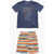 Nike Striped Shorts And Crew-Neck T-Shirt Set Multicolor
