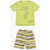 Nike Striped Shorts And Printed T-Shirt Set Yellow