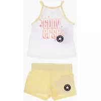 Salopete All Star Chuck Taylor Logo Printed Shorts And Tank Top Set Baieti