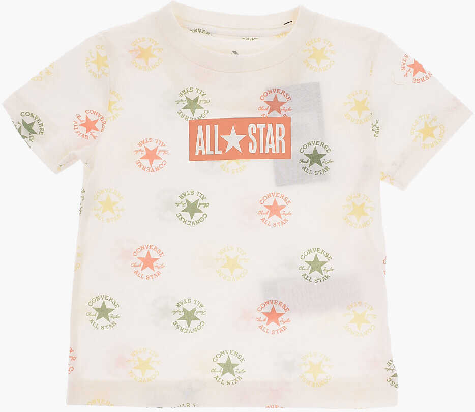 Tricouri Converse All Star Chuck Taylor All Over Printed Crew-Neck T-Shirt And White Baieti (BM 16473372) 2