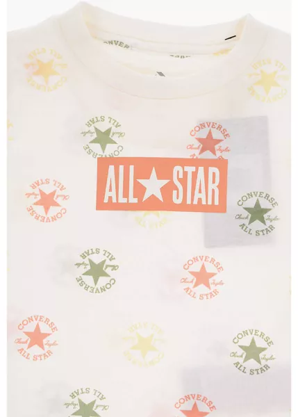 Tricouri Converse All Star Chuck Taylor All Over Printed Crew-Neck T-Shirt And White Baieti (BM 16473372) 3