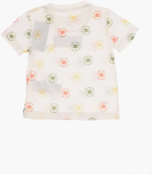 Tricouri Converse All Star Chuck Taylor All Over Printed Crew-Neck T-Shirt And White Baieti (BM 16473372) 4