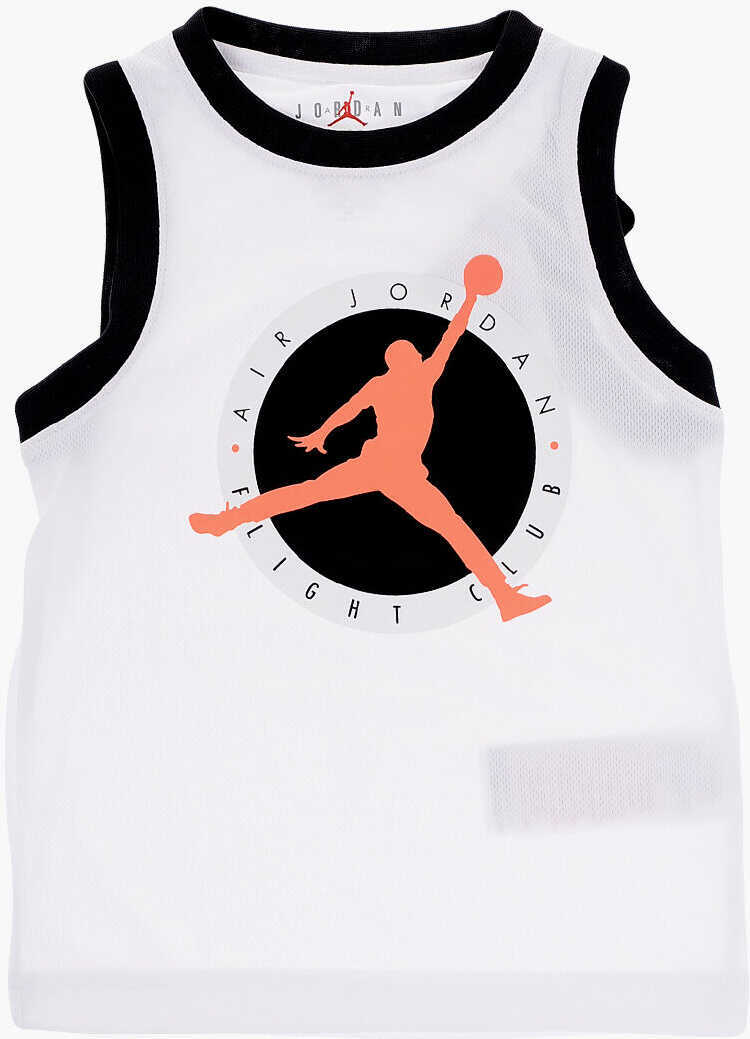 Salopete Nike Air Jordan Two Tone Mesh Shorts And Tank Top Set Black & White Baieti (BM 16473375) 2