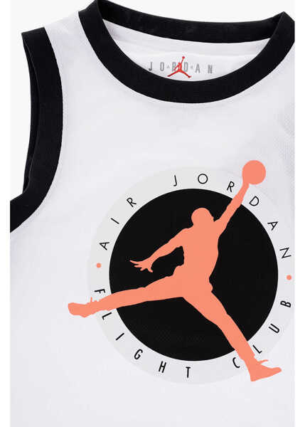 Salopete Nike Air Jordan Two Tone Mesh Shorts And Tank Top Set Black & White Baieti (BM 16473375) 3