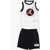Nike Air Jordan Two Tone Mesh Shorts And Tank Top Set Black & White