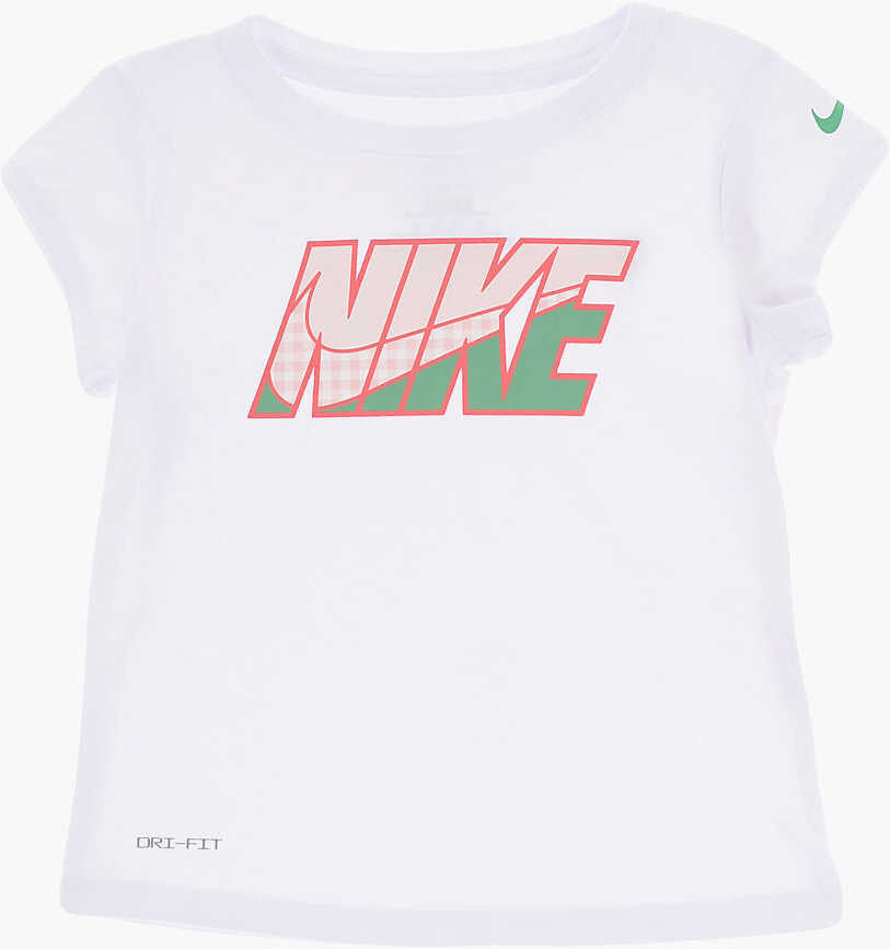 Tricouri Nike Dri-Fit T-Shirt And Checked Shorts Set White Baieti (BM 16473378) 2