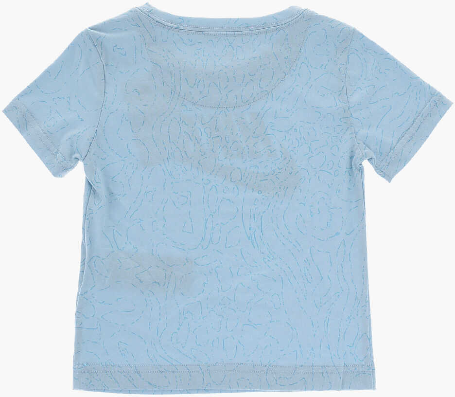 Tricouri Nike Crew-Neck T-Shirt And Shorts Set With Printed Logo Blue Baieti (BM 16473387) 4