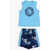 Nike Logo Printed Tank Top And Shorts Set Blue