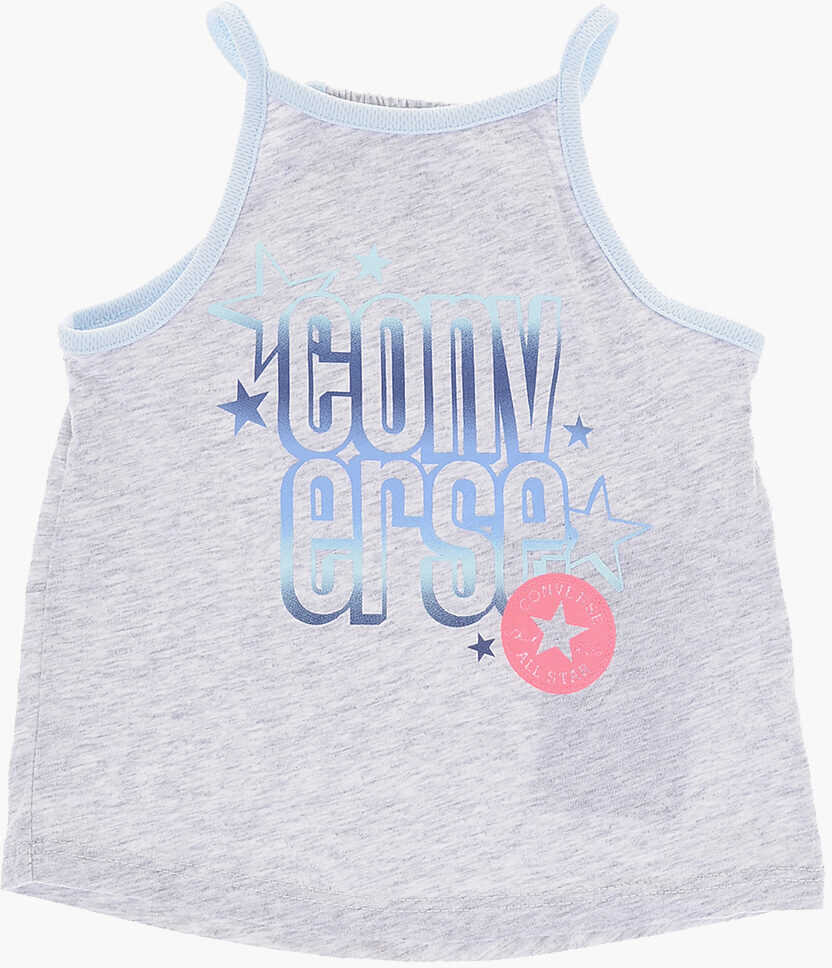 Salopete Converse All Star Chuck Taylor Printed Tank Top And Mesh Shorts Set Light Blue Baieti (BM 16473393) 2