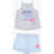 Converse All Star Chuck Taylor Printed Tank Top And Mesh Shorts Set Light Blue