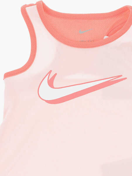 Salopete Nike Dri-Fit Tank Top And Shorts Set With Printed Logo Pink Baieti (BM 16473399) 2