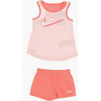 Salopete Dri-Fit Tank Top And Shorts Set With Printed Logo Baieti