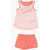 Nike Dri-Fit Tank Top And Shorts Set With Printed Logo Pink