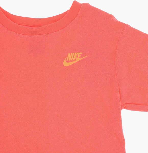 Tricouri Nike Fluo Terry Lets Roll T-Shirt And Shorts Set Orange Baieti (BM 16473423) 3