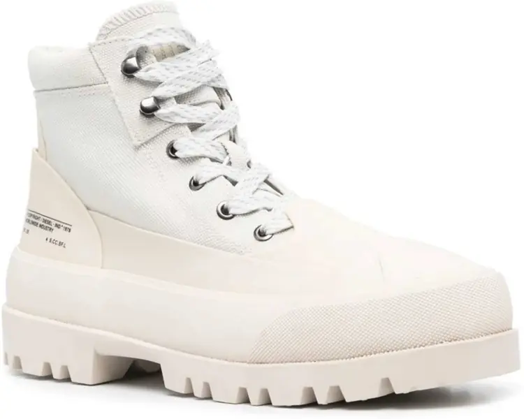 Cizme casual Diesel Canvas D-Hiko Bt X Hiking Boots With Tank Sole Gray Barbati (BM 16473453) 2