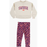 Salopete Crew-Neck Sweatshirt And Leggings Set Baieti