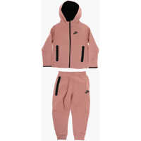 Pantaloni de trening Solid Color Sweatshirt And Joggers Set With Contrasting Deta Baieti