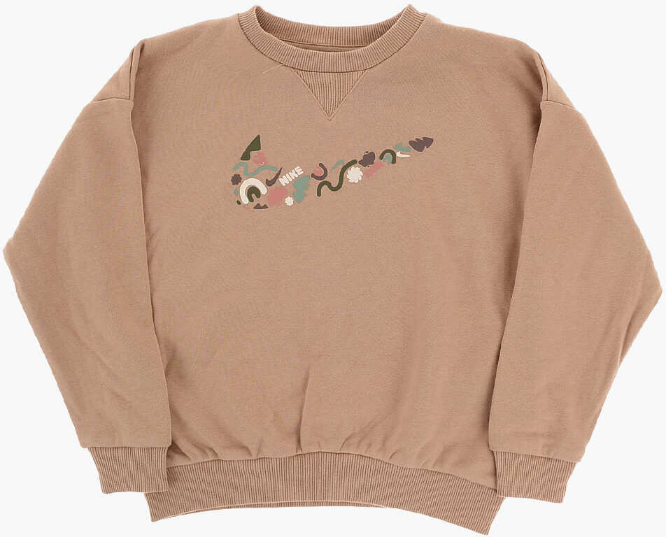 Pantaloni de trening Nike Brushed Cotton Joggers And Crew-Neck Sweatshirt Set Brown Baieti (BM 16473501) 2