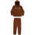 Nike Solid Color Hoodie And Joggers Set With Fleeced Inner Brown