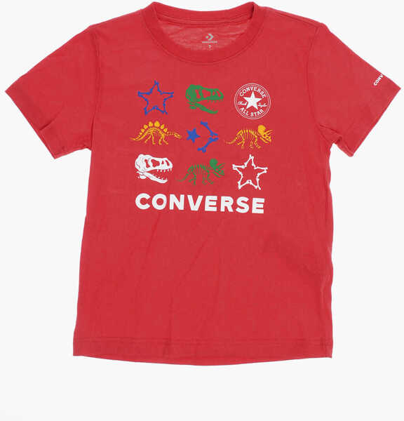 Tricouri Converse All Star Chuck Taylor Dinosaur Printed Crew-Neck T-Shirt And Red Baieti (BM 16473552) 2