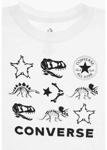 Tricouri Converse All Star Chuck Taylor Dinosaur Printed Crew-Neck T-Shirt And Beige Baieti (BM 16473555) 3