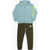 Nike Cotton Blend Hoodie And Joggers Set Light Blue