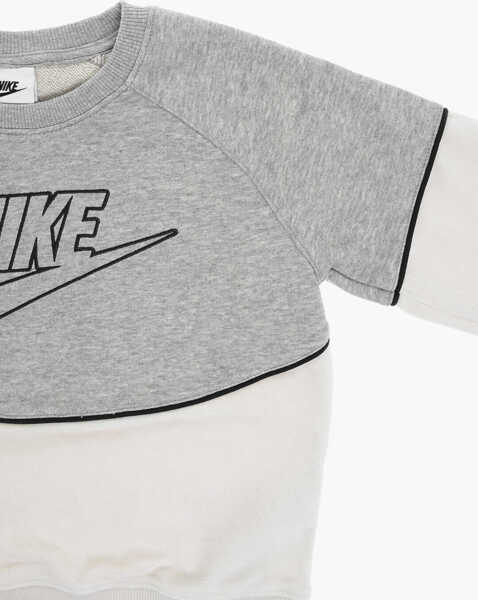 Pantaloni de trening Nike Two-Tone Amplify Crew-Neck Sweatshirt And Joggers Set White Baieti (BM 16473576) 3