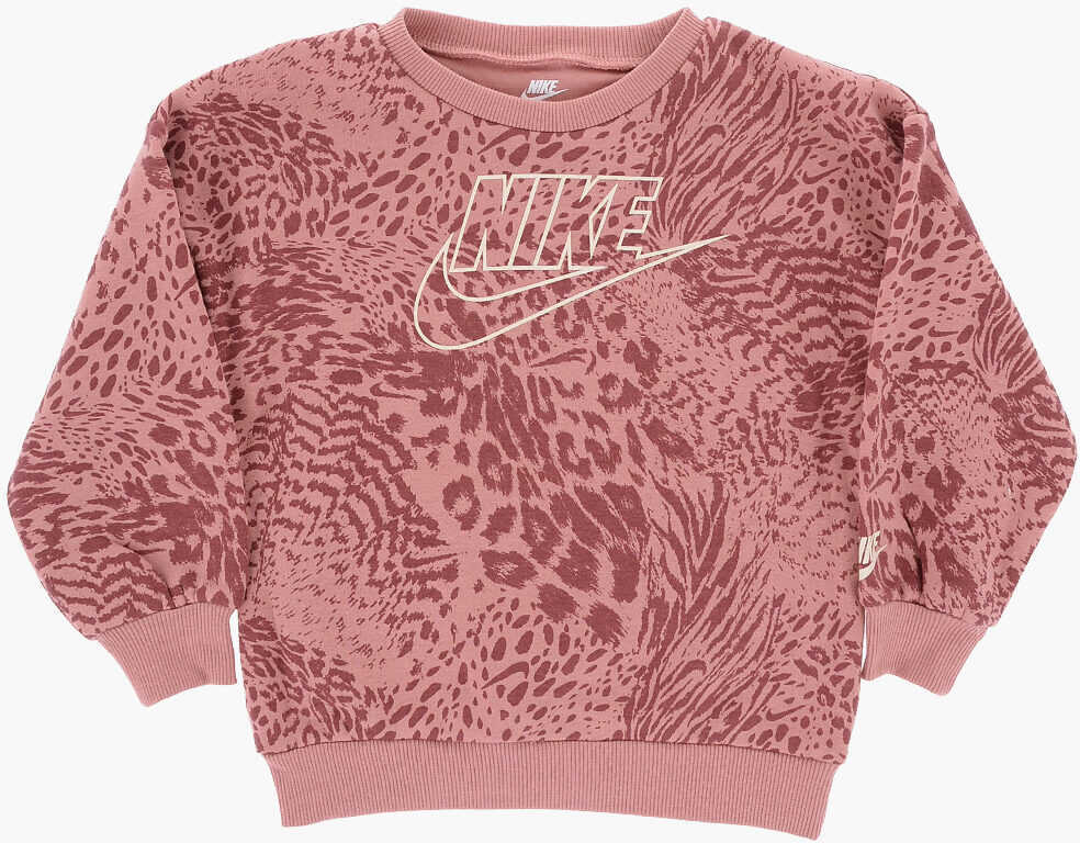 Salopete Nike Animal Patterned Crew-Neck Sweatshirt And Leggings Set Pink Baieti (BM 16473612) 2