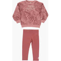 Salopete Animal Patterned Crew-Neck Sweatshirt And Leggings Set Baieti