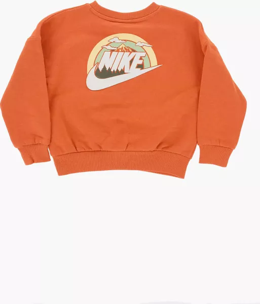 Pantaloni de trening Nike Fleeced Cotton Sweatshirt And Joggers Set Orange Baieti (BM 16473618) 2